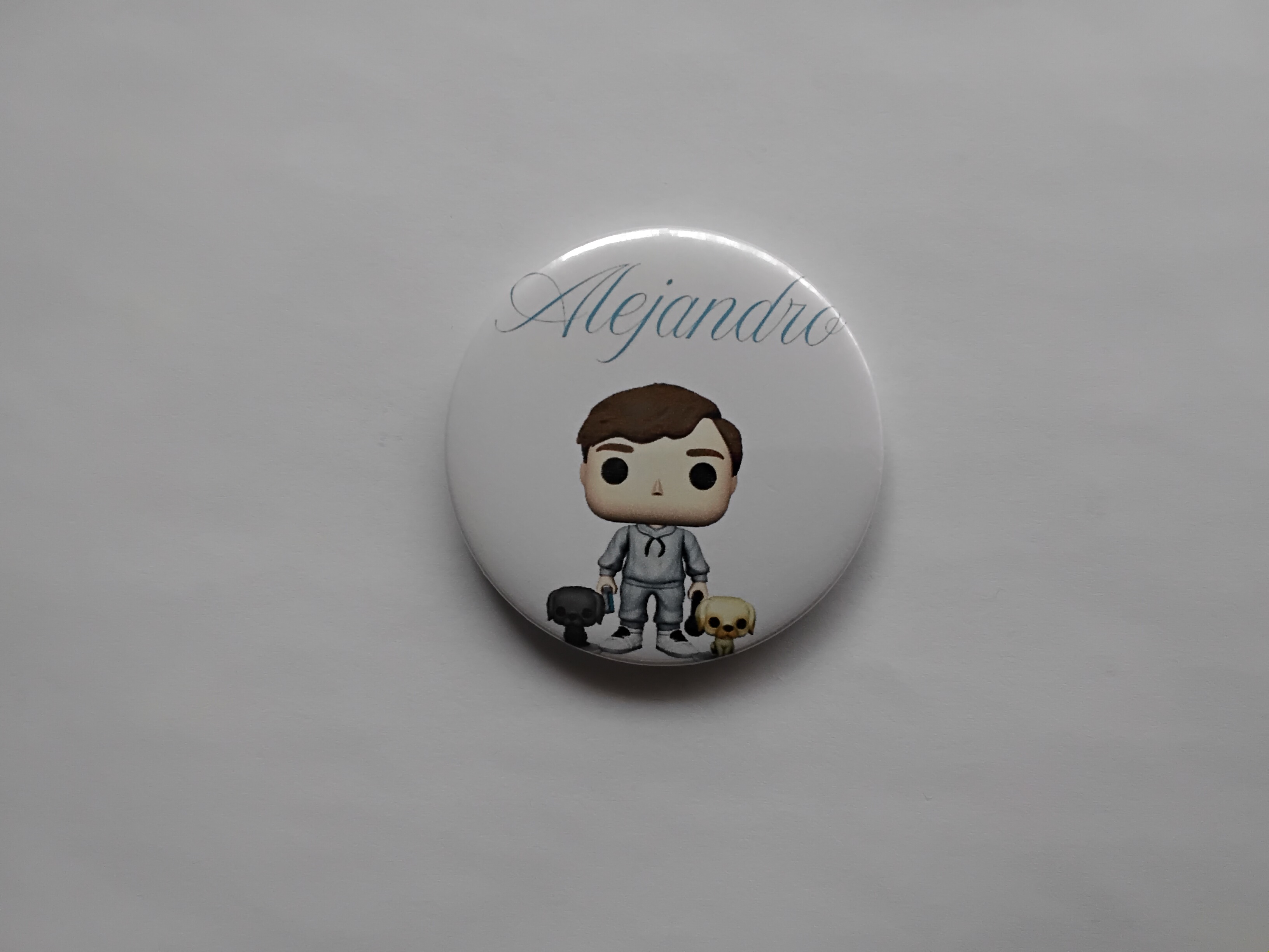 Chapa con personaje y nombre personalizado